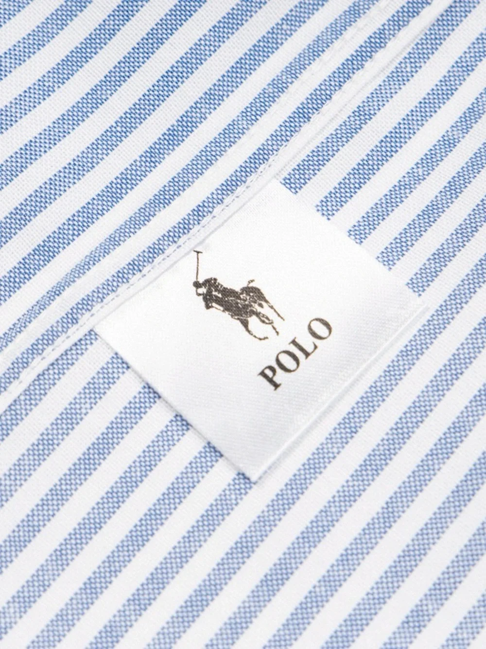 Polo by Ralph Lauren Light Blue & White Striped Oxford Shirt